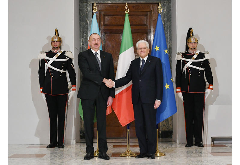 В Риме состоялась церемония официальной встречи Президента Ильхама Алиева
