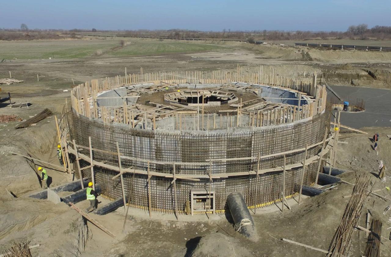 В Хачмазе строится новое водоочистное сооружение