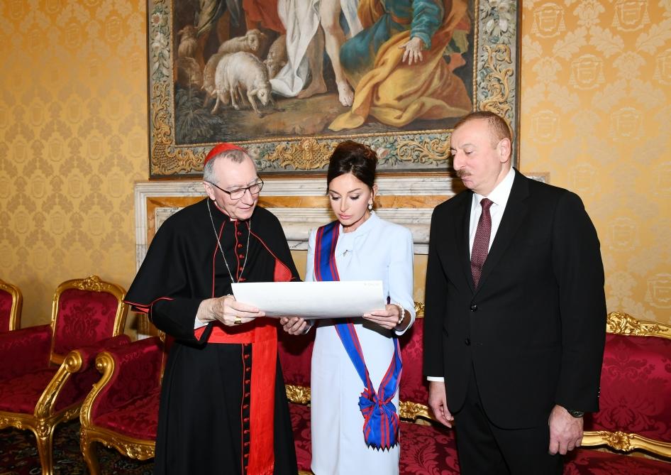 Первый вице-президент Азербайджана Мехрибан Алиева удостоена папского рыцарского ордена