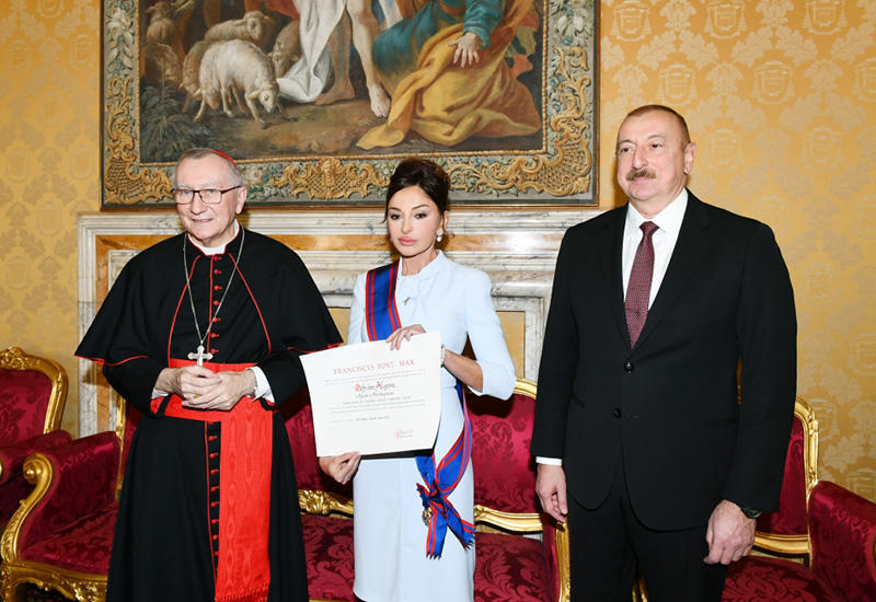 Первый вице-президент Азербайджана Мехрибан Алиева удостоена папского рыцарского ордена