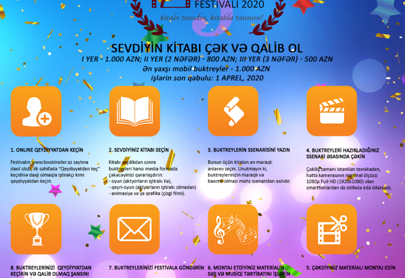 8 шагов к участию в V Фестивале буктрейлеров Азербайджана