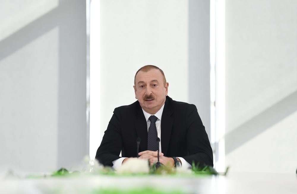 Президент Ильхам Алиев принял участие в церемонии открытия комплекса ASAN Həyat в Товузе