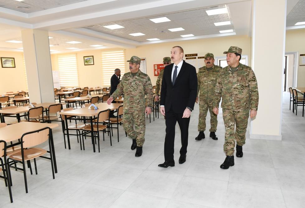 Президент Ильхам Алиев принял участие в открытии Н-ской воинской части Министерства обороны