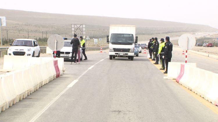 Полиция установила посты на вспомогательных дорогах в направлении Баку, Сумгайыта и Абшерона