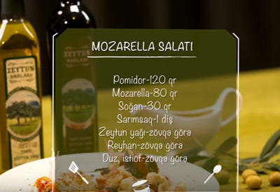 Салат с сыром Моцарелла <span class="color_red">- ВИДЕО (R)</span>