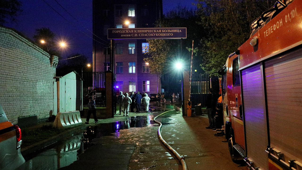 В Москве загорелась больница для пациентов с коронавирусом