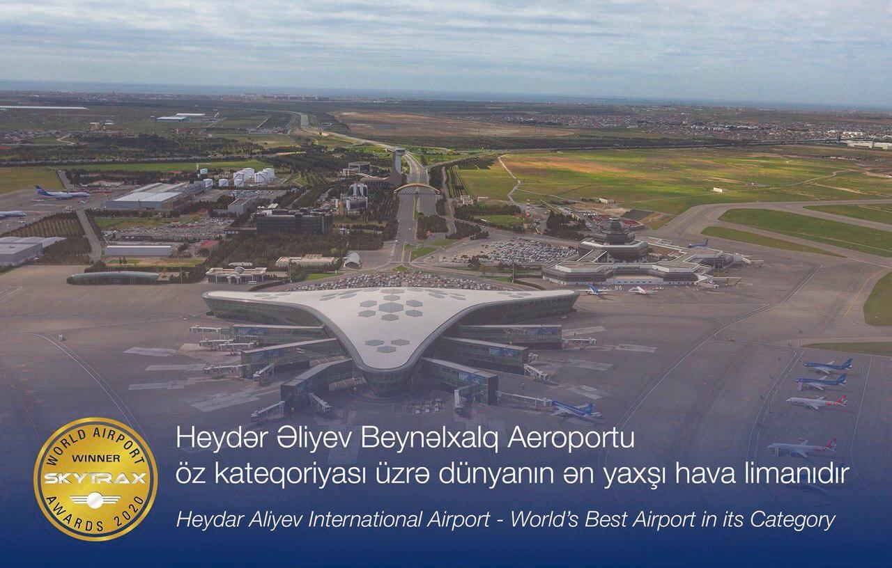 Heydər Əliyev Beynəlxalq Aeroportu – öz kateqoriyası üzrə dünyanın ən yaxşı hava limanıdır