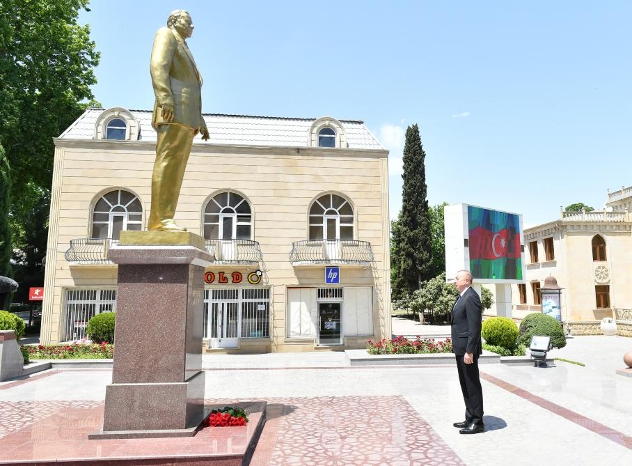 Президент Ильхам Алиев прибыл в Тертерский район