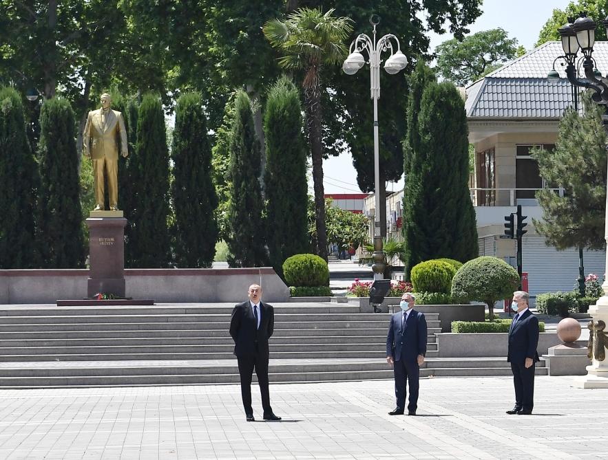 Президент Ильхам Алиев прибыл в Тертерский район
