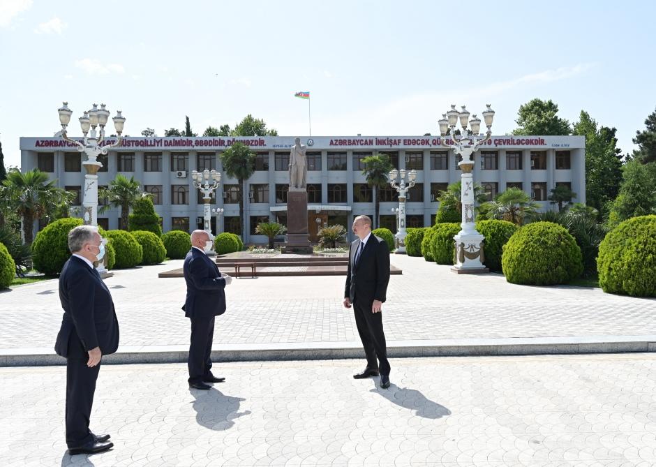 Президент Ильхам Алиев прибыл в Агджабединский район