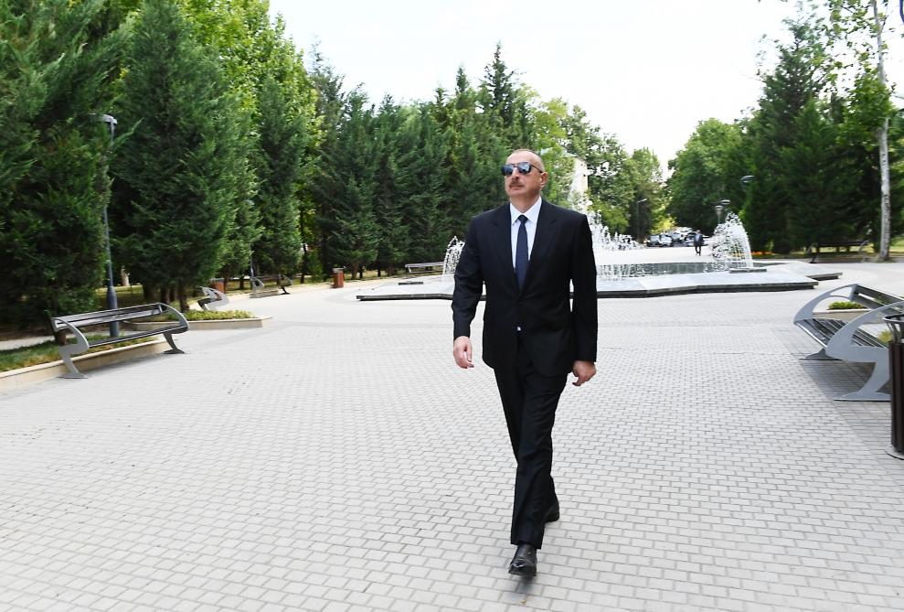 Президент Ильхам Алиев принял участие в открытии Музея государственных символов в Мингячевире