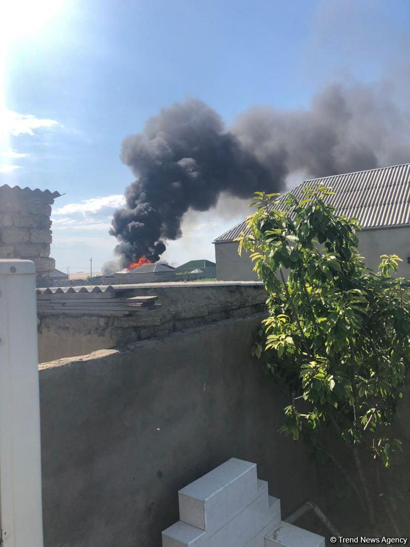 Крупный пожар в Баку