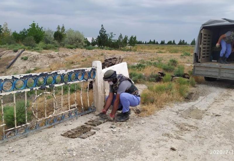 Под мостом в Хызы найдены 13 снарядов зенитных пушек