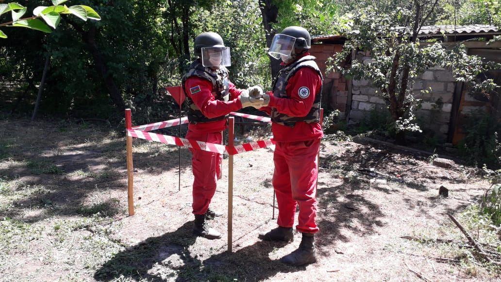 Tovuzun Dondar Quşçu kəndində partlamamış top mərmisi tapılıb