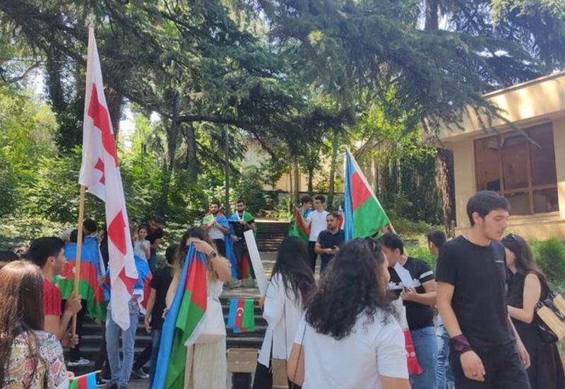 В Тбилиси проходит акция в поддержку азербайджанской армии