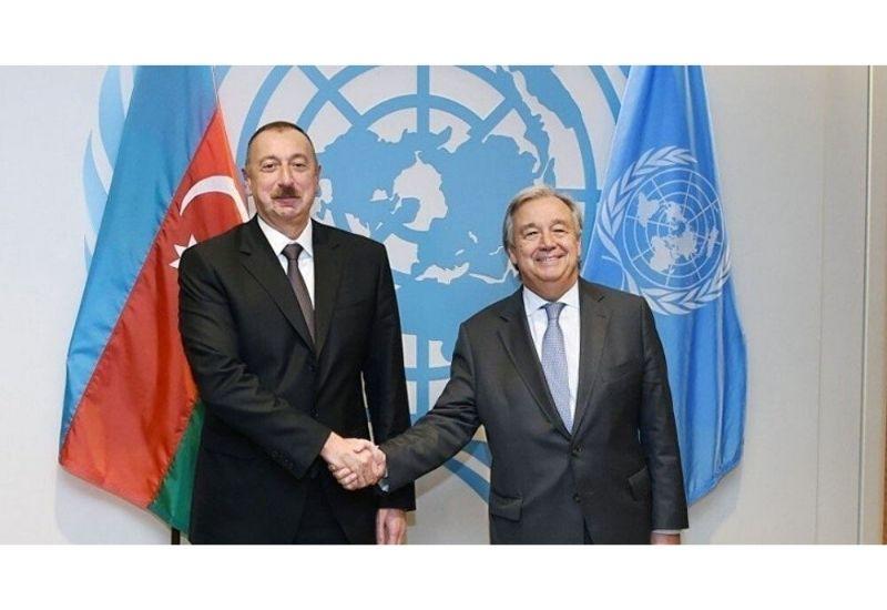 Генеральный секретарь ООН позвонил Президенту Ильхаму Алиеву