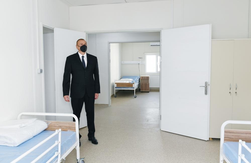 Президент Ильхам Алиев принял участие в открытии больницы модульного типа в Исмаиллы