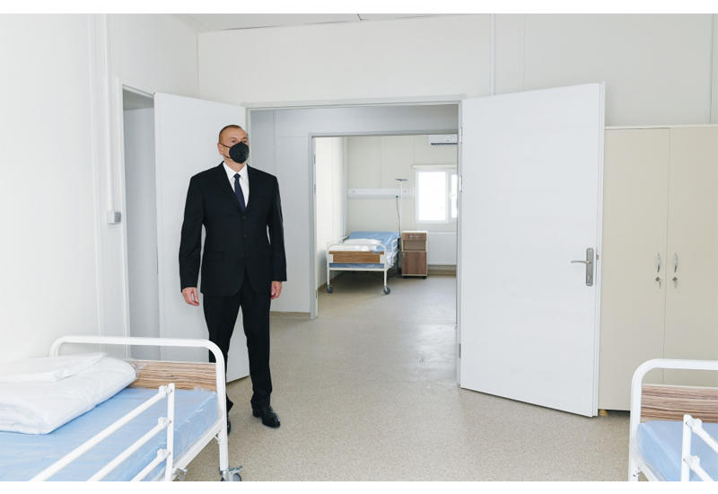 Президент Ильхам Алиев принял участие в открытии больницы модульного типа в Исмаиллы