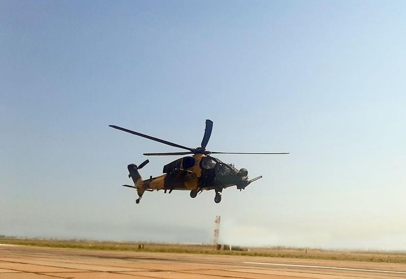 Боевые вертолеты на азербайджано-турецких учениях