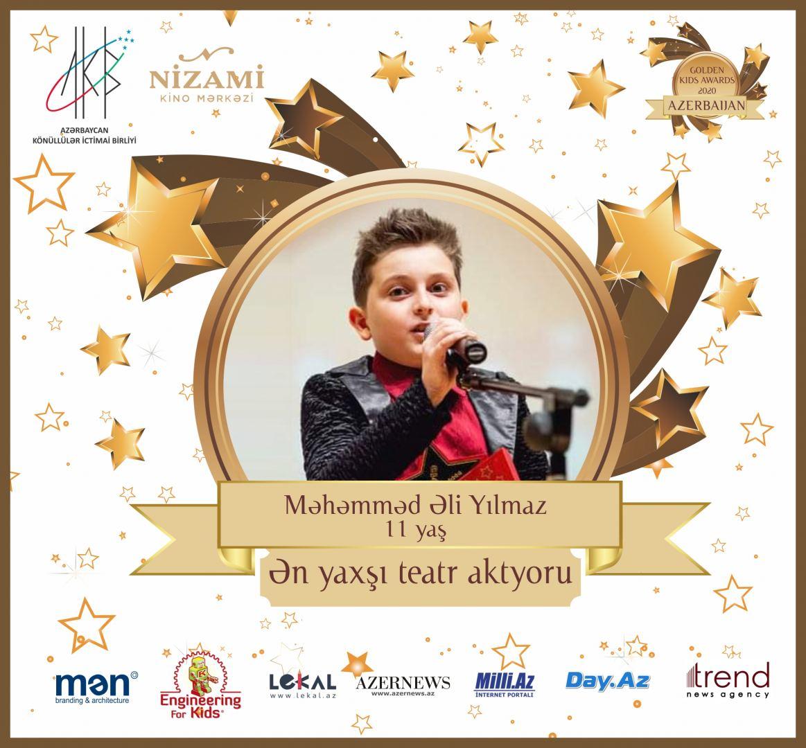 Церемония награждения Azerbaijan Golden Kids Awards 2020 пройдет в онлайн-формате