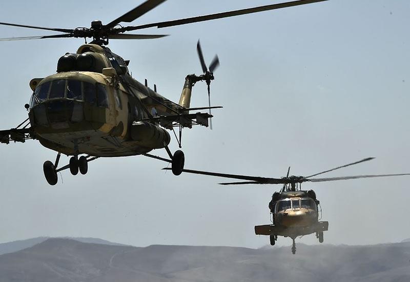 “TurAZ Qartalı - 2020” təlimləri helikopterlərin iştirakı ilə davam edir