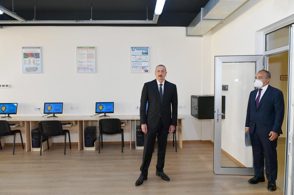 Президент Ильхам Алиев принял участие в открытии Центра профессионального образования при Сумгайытском химико-промышленном парке