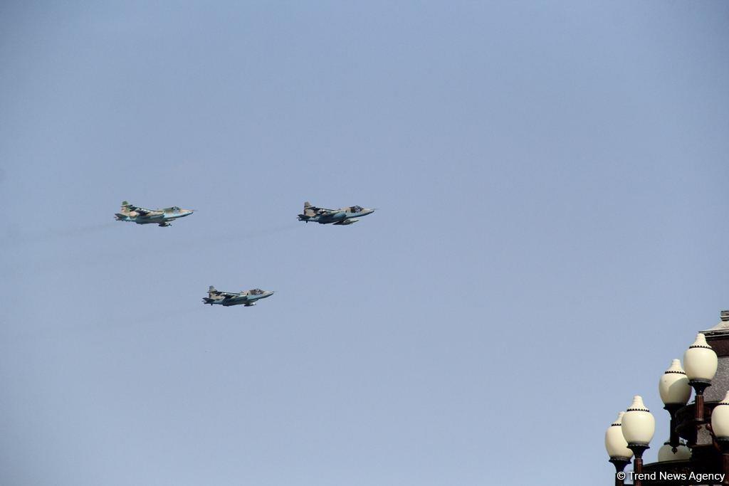 ВВС Азербайджана и Турции совершили совместные полеты над городом Гянджа