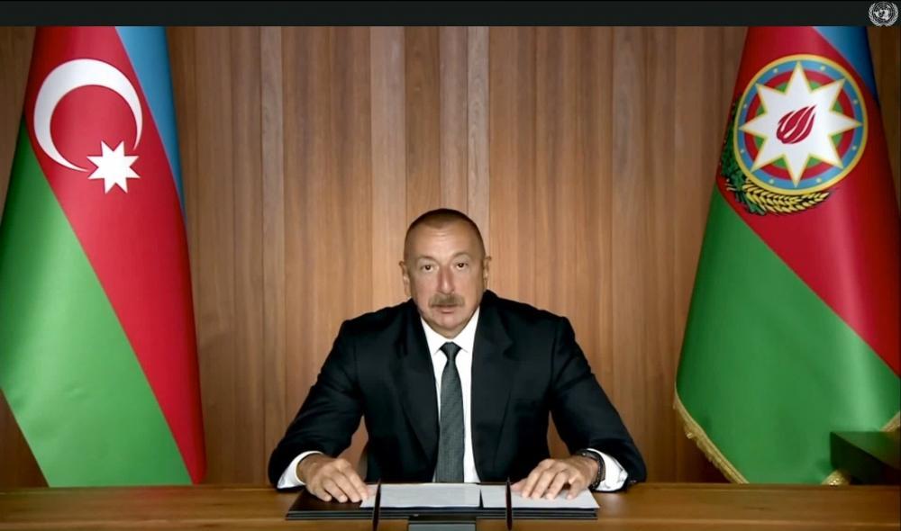 Президент Ильхам Алиев принял участие в посвященном 75-летию ООН Заседании высокого уровня в рамках 75-й Генассамблеи организации