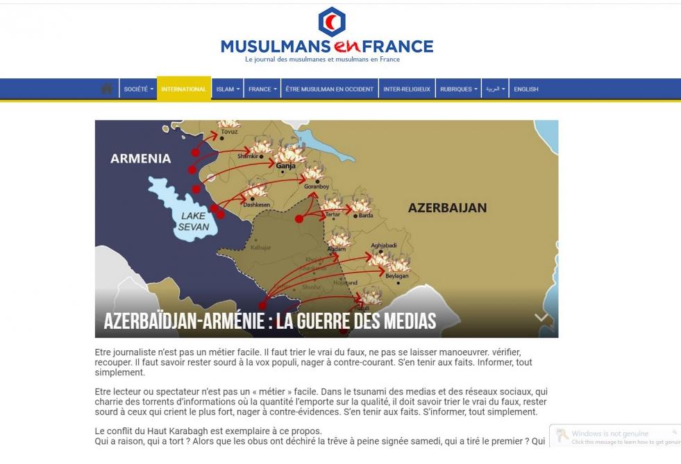 Во Франции журналистам, освещающим позицию Азербайджана, угрожают убийством