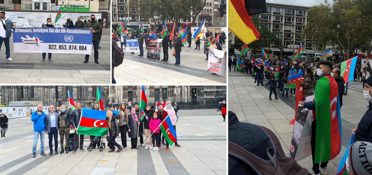 Азербайджанцы в Германии провели акцию