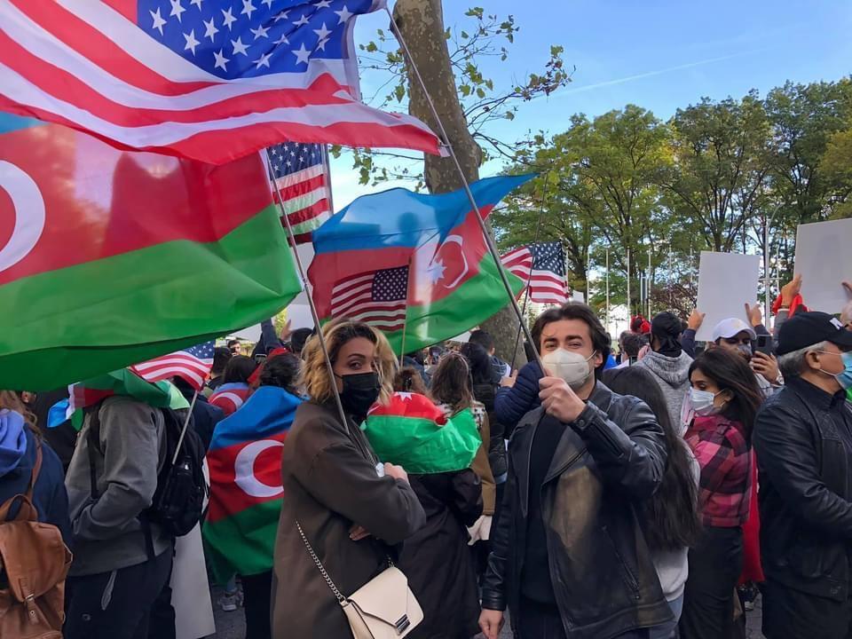 В Нью-Йорке прошла акция "Карабах - это Азербайджан!"