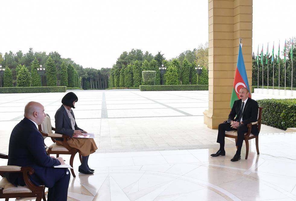 Президент Ильхам Алиев дал интервью японской газете “Nikkei”