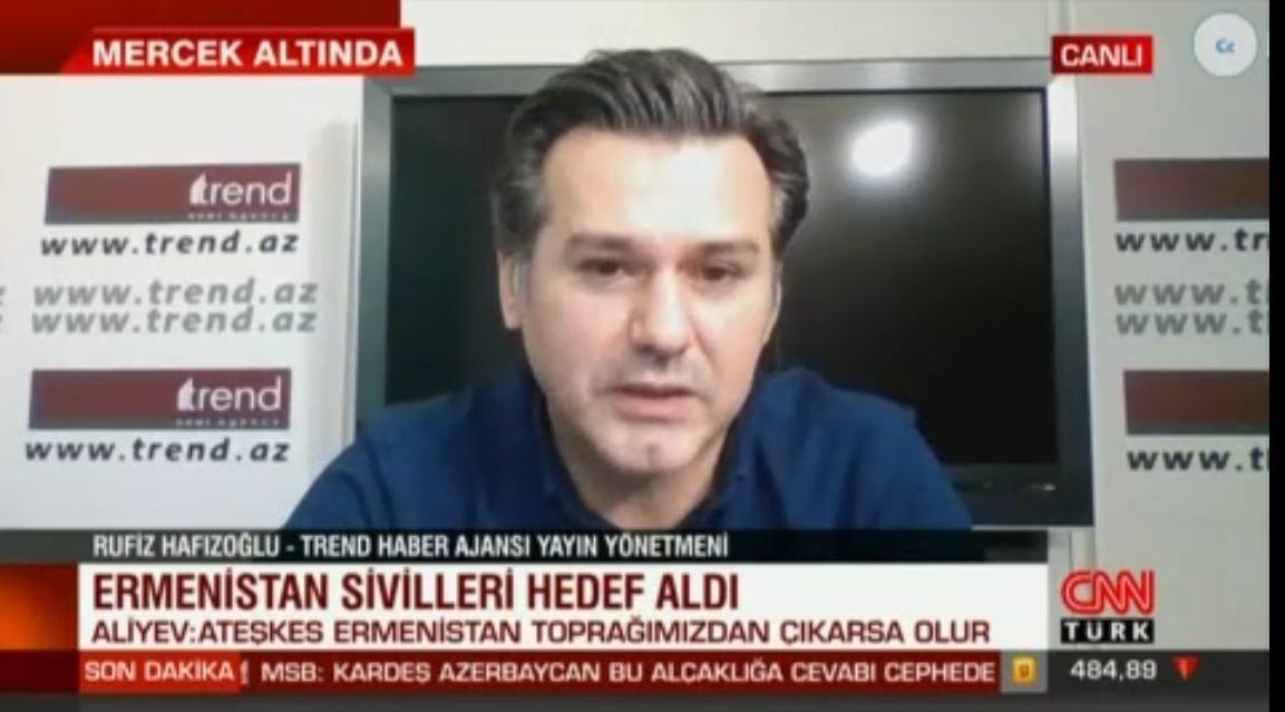 Главный редактор АМИ Trend сообщил о продолжающейся напряженности в оккупированном Карабахе в эфире CNN Türk