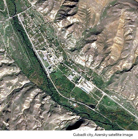 Спутниковый снимок освобожденного от оккупации Губадлы