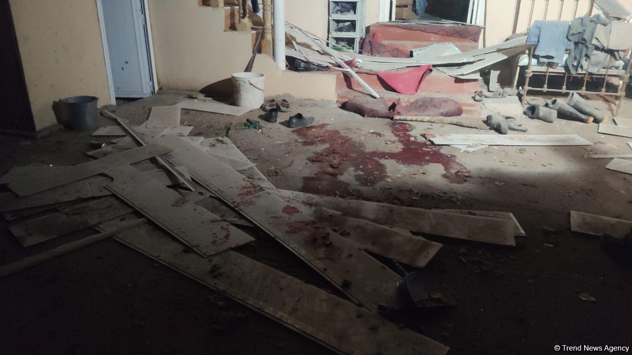 Дом, разрушенный в результате ракетного удара Армении по Геранбою