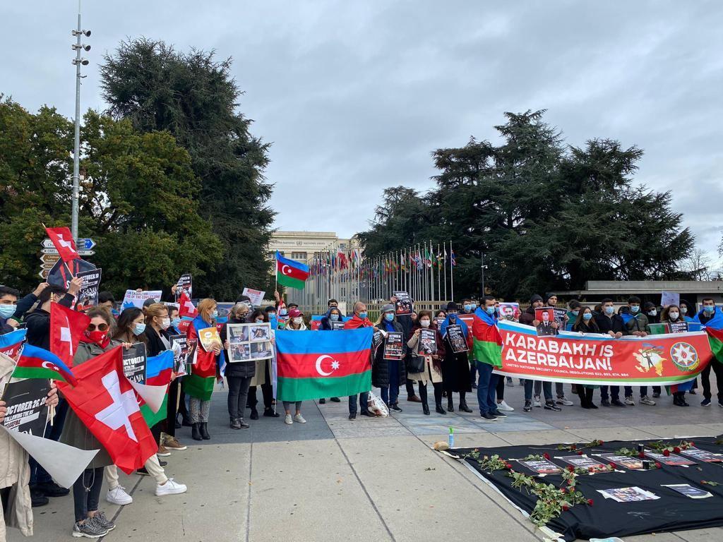 Акция протеста против армянского террора в Женеве