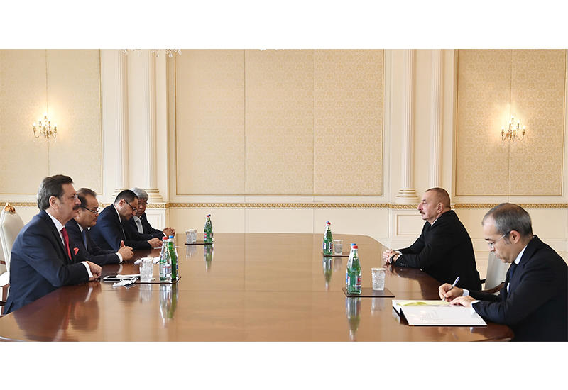 Президент Ильхам Алиев принял генсека Совета сотрудничества тюркоязычных государств, а также глав Торговых и промышленных палат Узбекистана и Кыргызстана