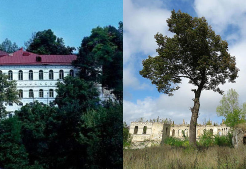 Дом Хуршудбану Натаван до и после армянской оккупации