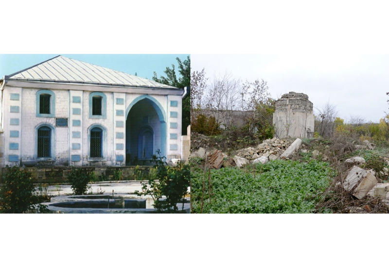 Разрушенная мечеть Гаджи Алекпера в городе Физули