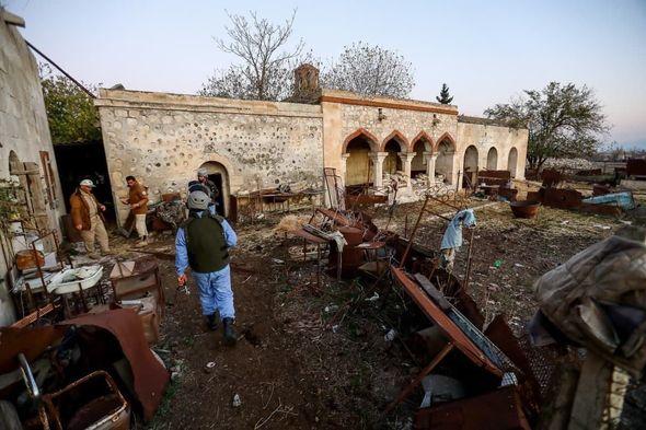 Разрушенный армянскими оккупантами дворец Панахали хана в Агдаме