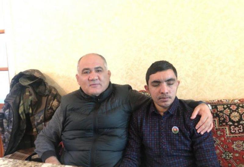 Амиль Алиев подорвался на мине и потерял оба глаза