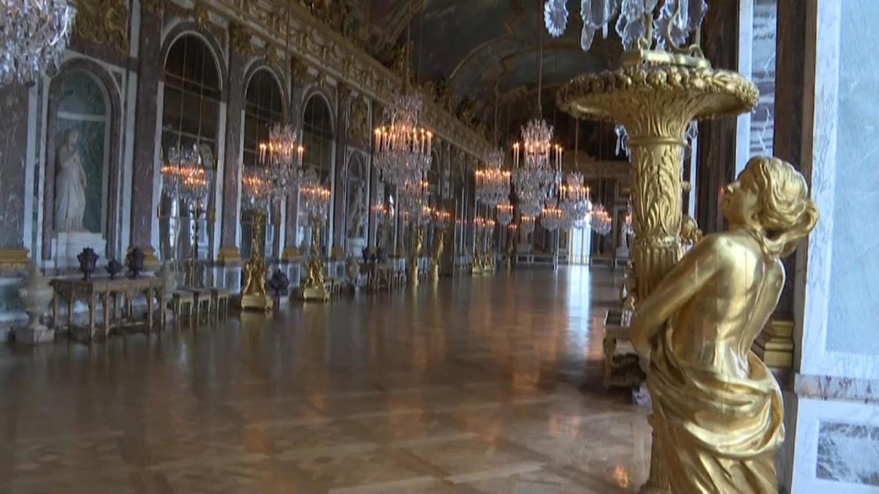 Версаль видео. Вазы Версаля вблизи.