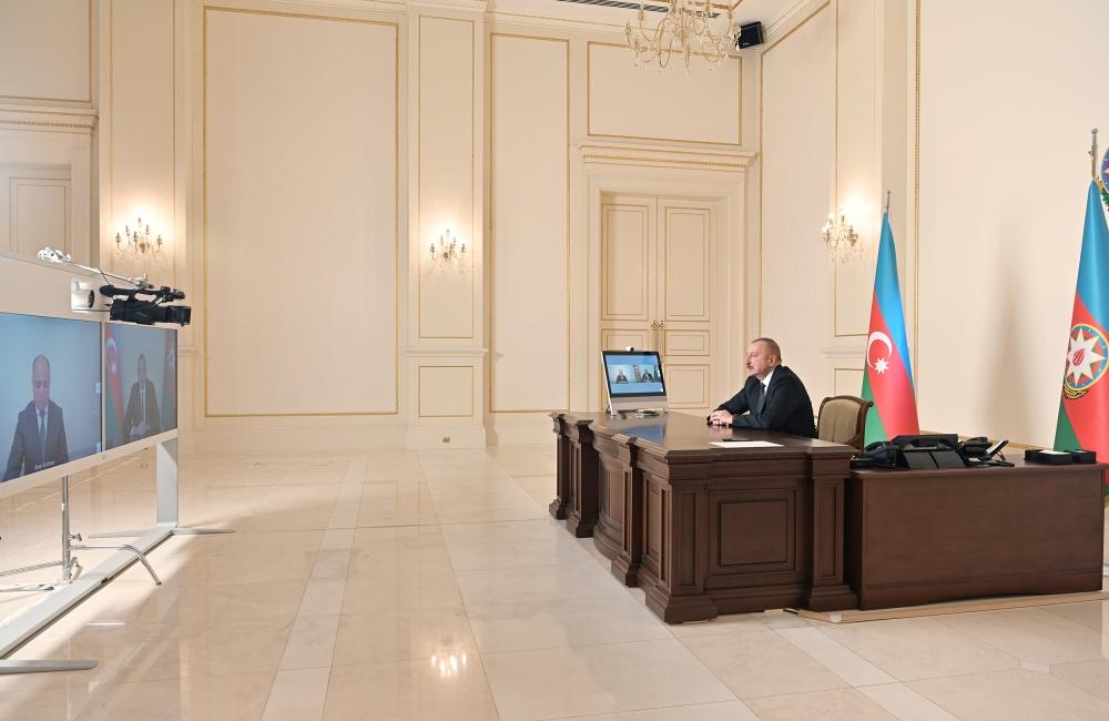 Президент Ильхам Алиев принял в видеоформате Анара Керимова в связи с его назначением министром культуры