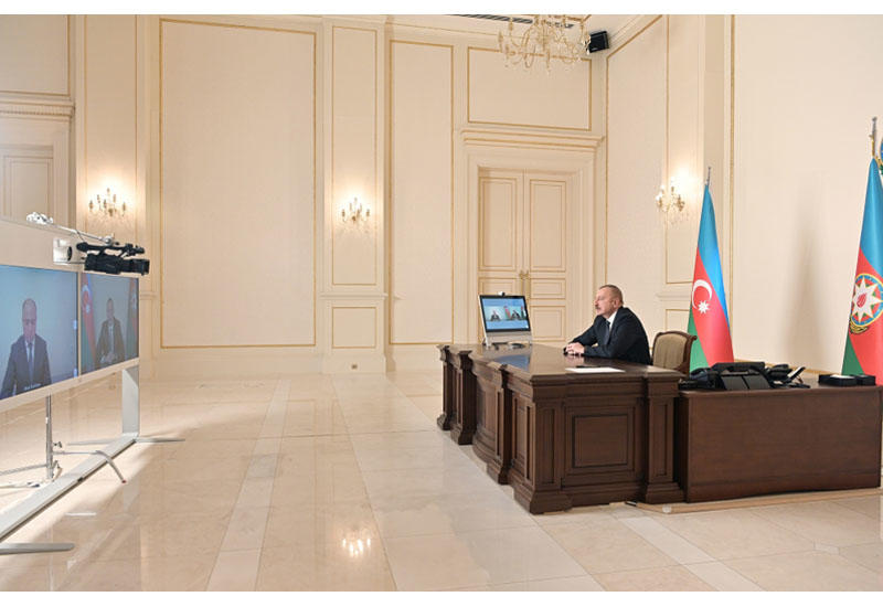 Президент Ильхам Алиев принял в видеоформате Анара Керимова в связи с его назначением министром культуры