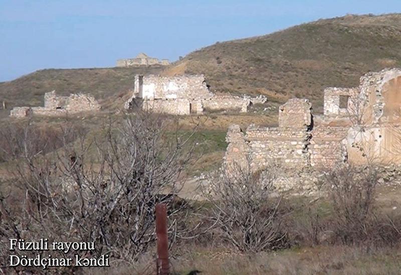 Первые кадры из села Дордчинар Физулинского района