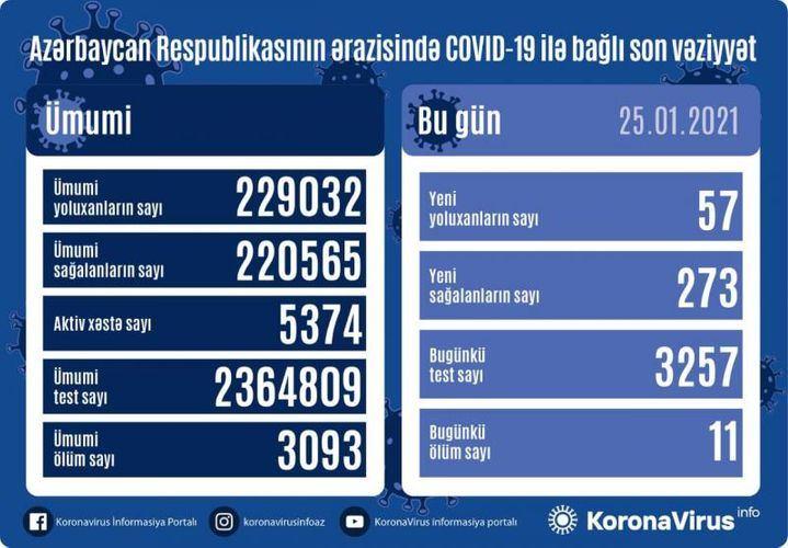 В Азербайджане зарегистрировано 57 новых случаев заражения коронавирусом,