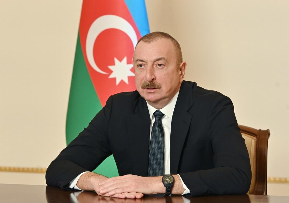 Президент Ильхам Алиев принял в видеоформате Рашада Набиева в связи с назначением на должность министра транспорта, связи и высоких технологий