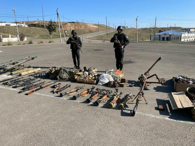 В Джабраиле обнаружены боеприпасы, оставленные армянами при бегстве