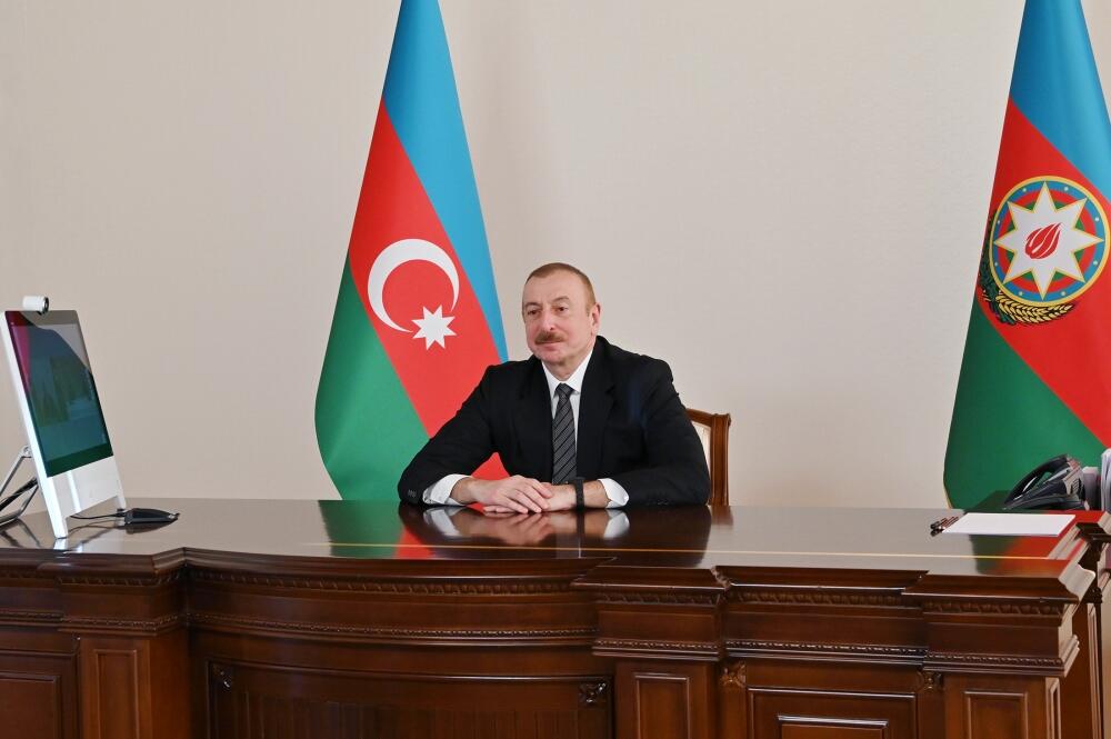 Президент Ильхам Алиев в видеоформате принял делегацию во главе с председателем Объединенного комитета начальников штабов Пакистана