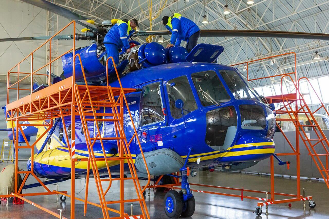 В Азербайджане завершен капитальный ремонт еще одного вертолета российского производства